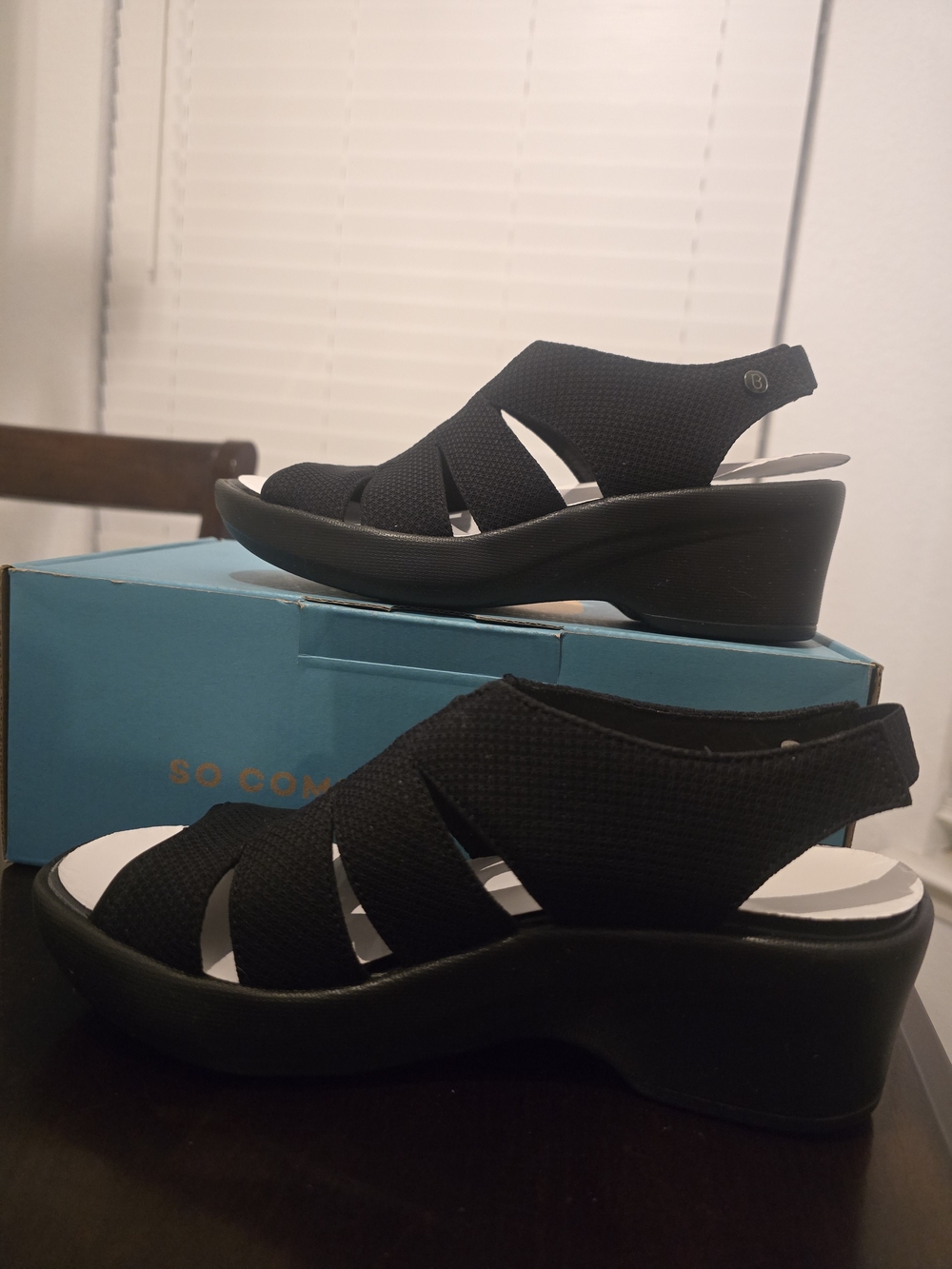 Bzees Black Knit Slingback Sandals - Picture 5 of 5